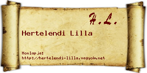 Hertelendi Lilla névjegykártya